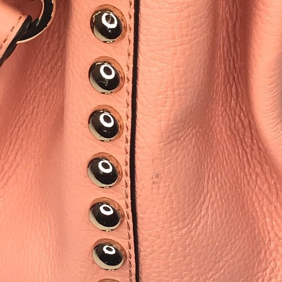 Rebecca Minkoff Leather Bucket Bag Apricot Peach Pink - Picture 10 of 11